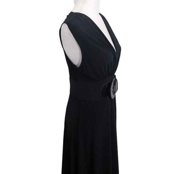 Maurices Black Belted Dress Size Medium Black Stretchy Dress with Belt - Picture 2 of 7